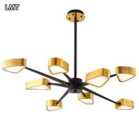 Cheap china imports Cheaper post-modern pendant light creative art metal decorative new golden LED hotel chandelier