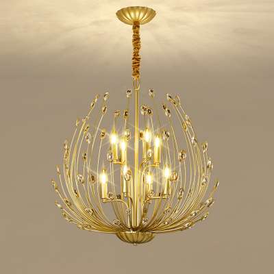 High ceiling pendant lamp modern crystal chandelier new european crystal chandelier in stock