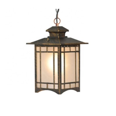 Antique balcony glass pendant light bronze terrace ceiling lamp industrial vintage outdoor waterproof gazebo garden lamp